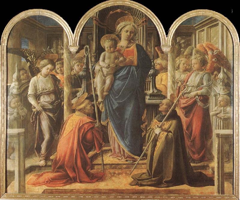 Fra Angelico Jungfru Maria med barnet Sweden oil painting art